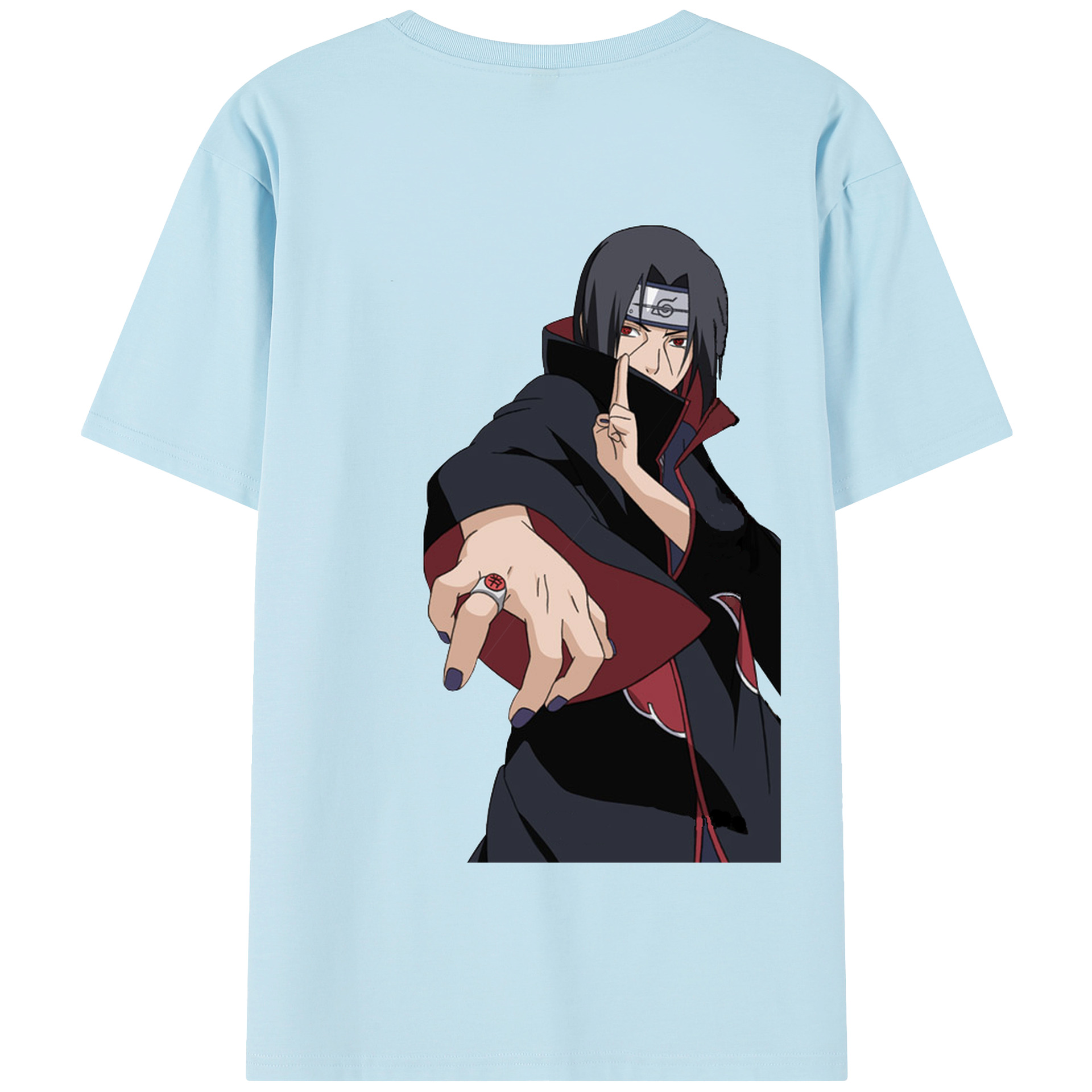 （画像用） NARUTO -ナルト- うちは イタチ Uchiha Itachi 綿100％半袖Tシャツ（背面プリント）
